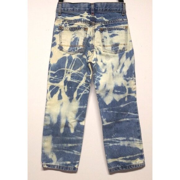 Arizona Jean Co Boys Jeans Sz 7 Bleached Adjustable waist Straight Leg Baggy EUC - Picture 3 of 6